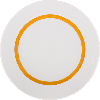 Plate flat round with rim embossed 25cm