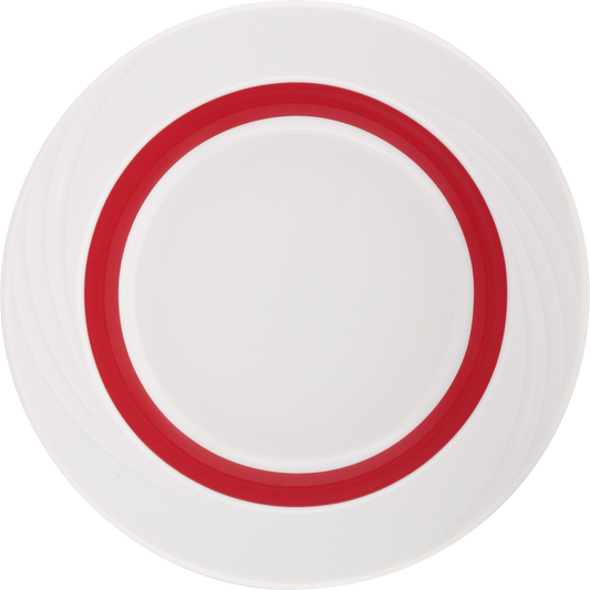 Plate deep round with rim embossed 23cm