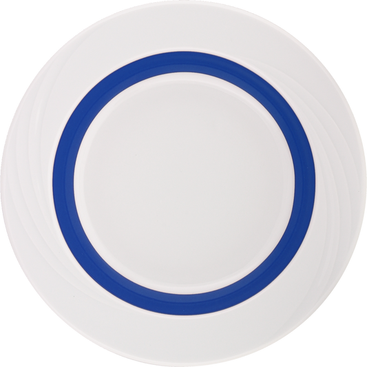 Plate deep round with rim embossed 23cm