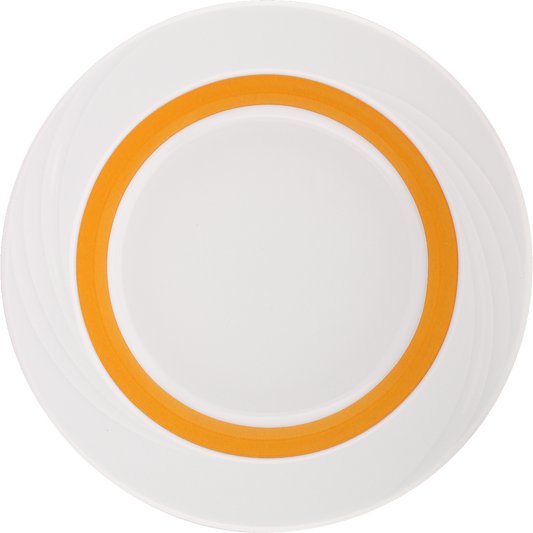 Plate deep round with rim embossed 23cm