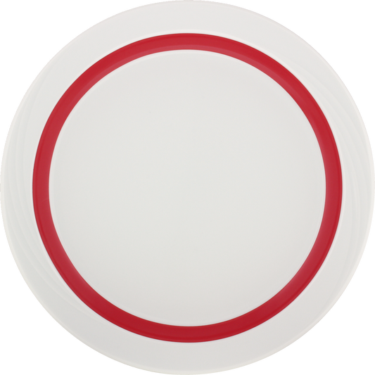 Plate flat round with rim embossed 26cm