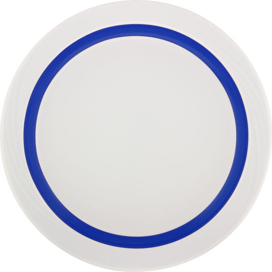 Plate flat round with rim embossed 26cm