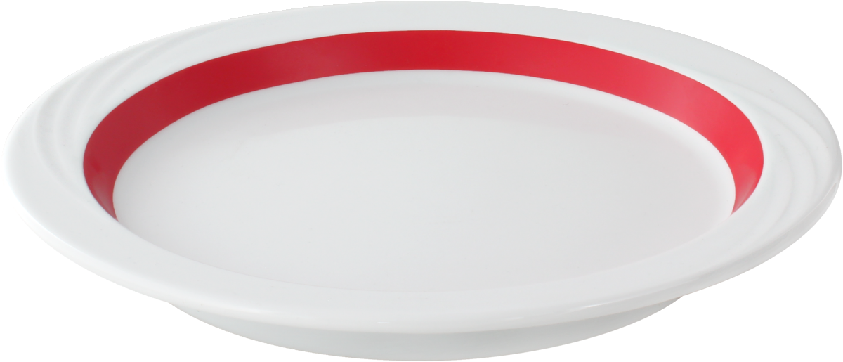 Plate half-deep round embossed 24cm