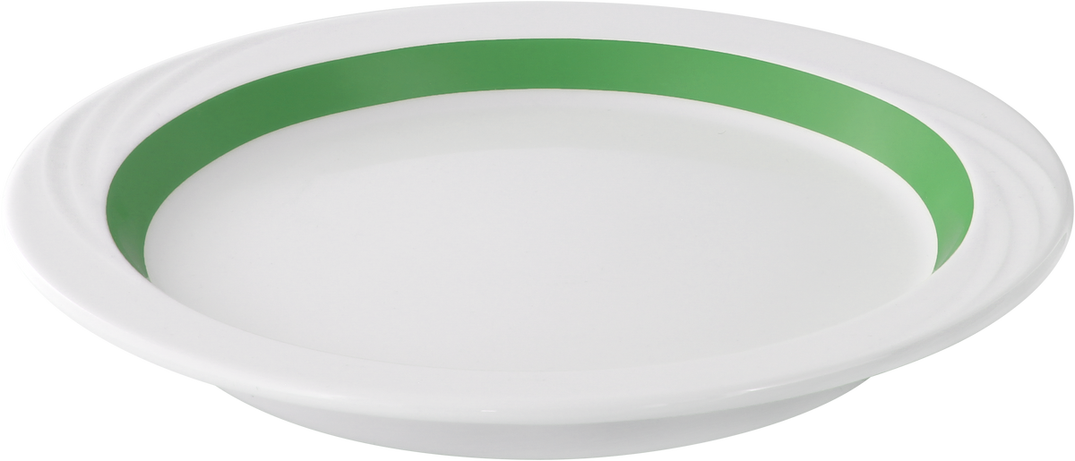Plate half-deep round embossed 24cm