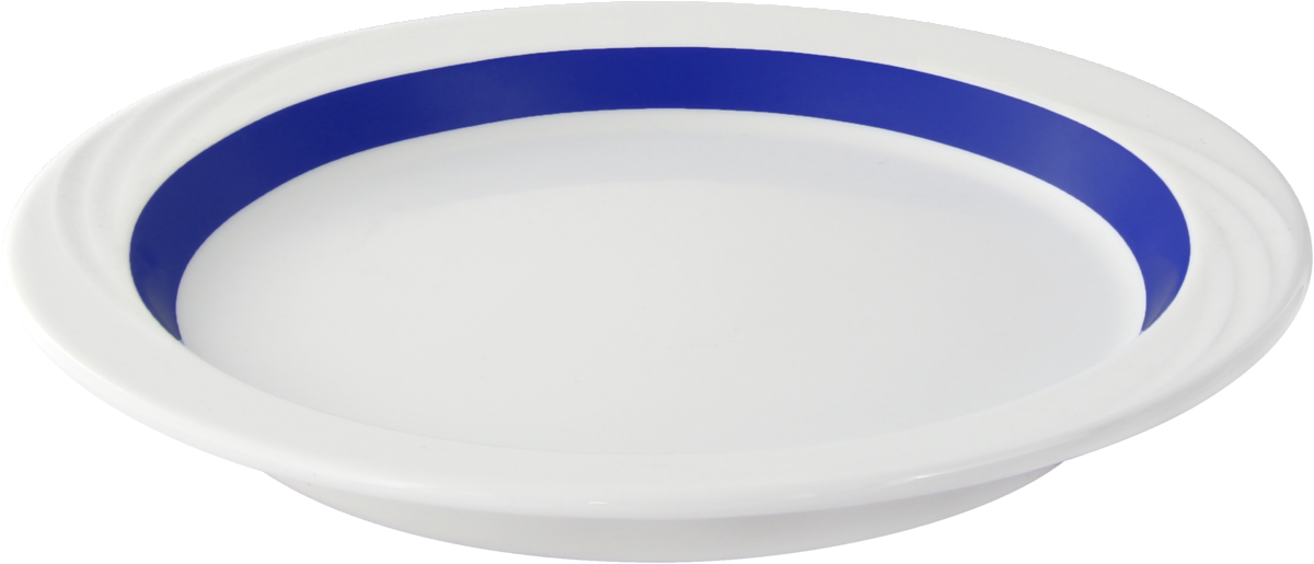 Plate half-deep round embossed 24cm