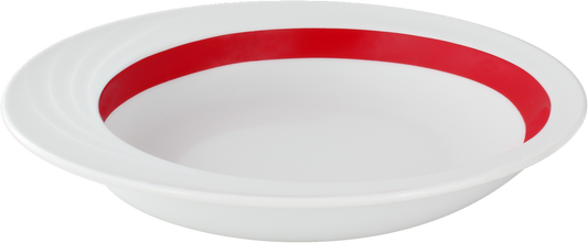 Plate comfort deep round with rim embossed 23cm