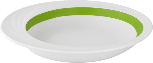 Plate comfort deep round with rim embossed 23cm