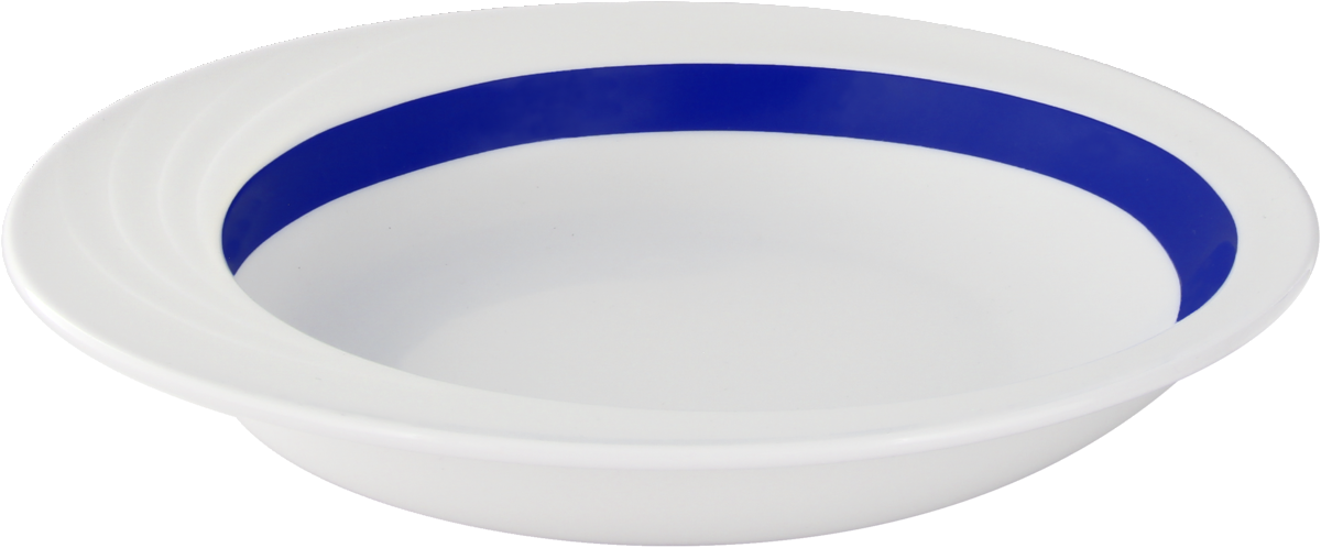 Plate comfort deep round with rim embossed 23cm