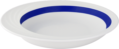 Plate comfort deep round with rim embossed 23cm