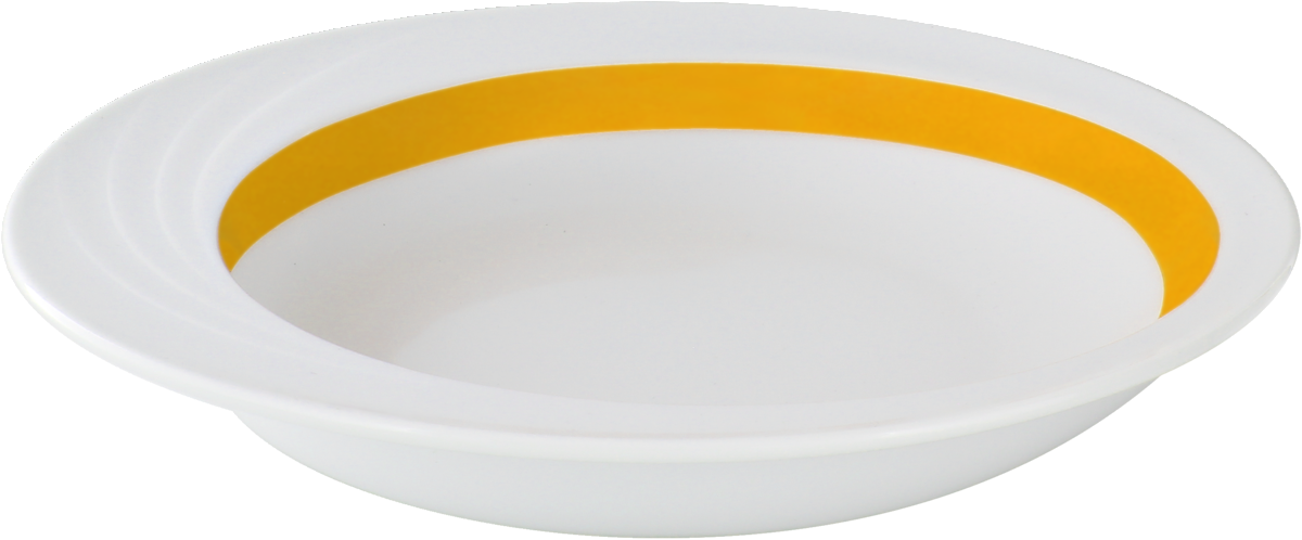 Plate comfort deep round with rim embossed 23cm