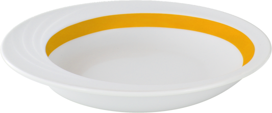 Plate comfort deep round with rim embossed 23cm