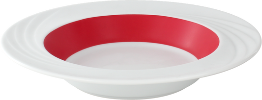 Plate special deep round with rim embossed 23cm