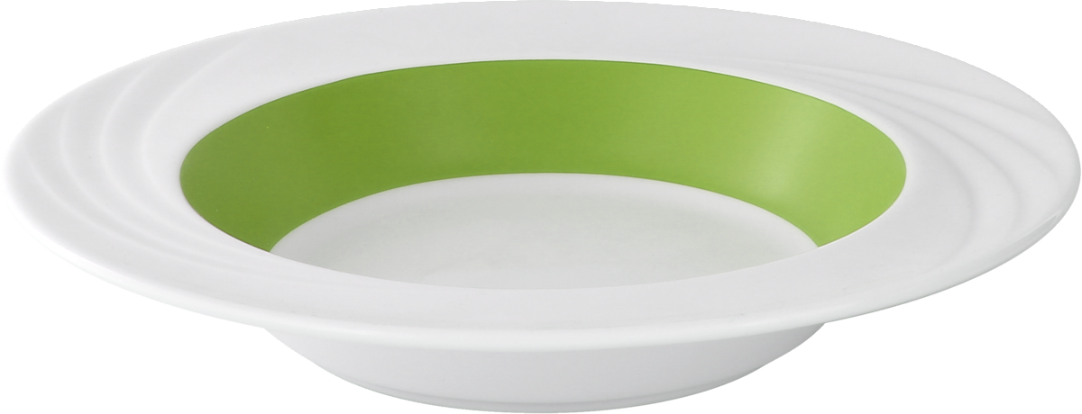 Plate flat round with rim embossed 24cm