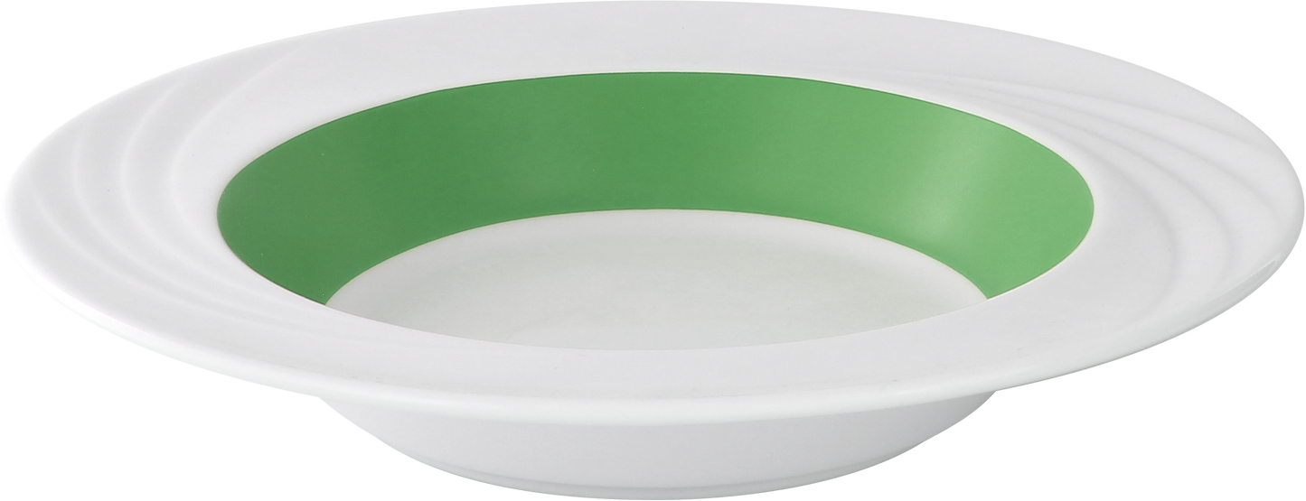 Plate flat round with rim embossed 24cm