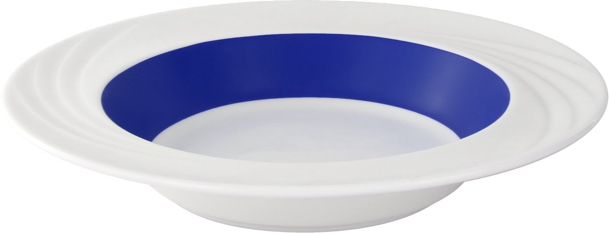 Plate flat round with rim embossed 24cm