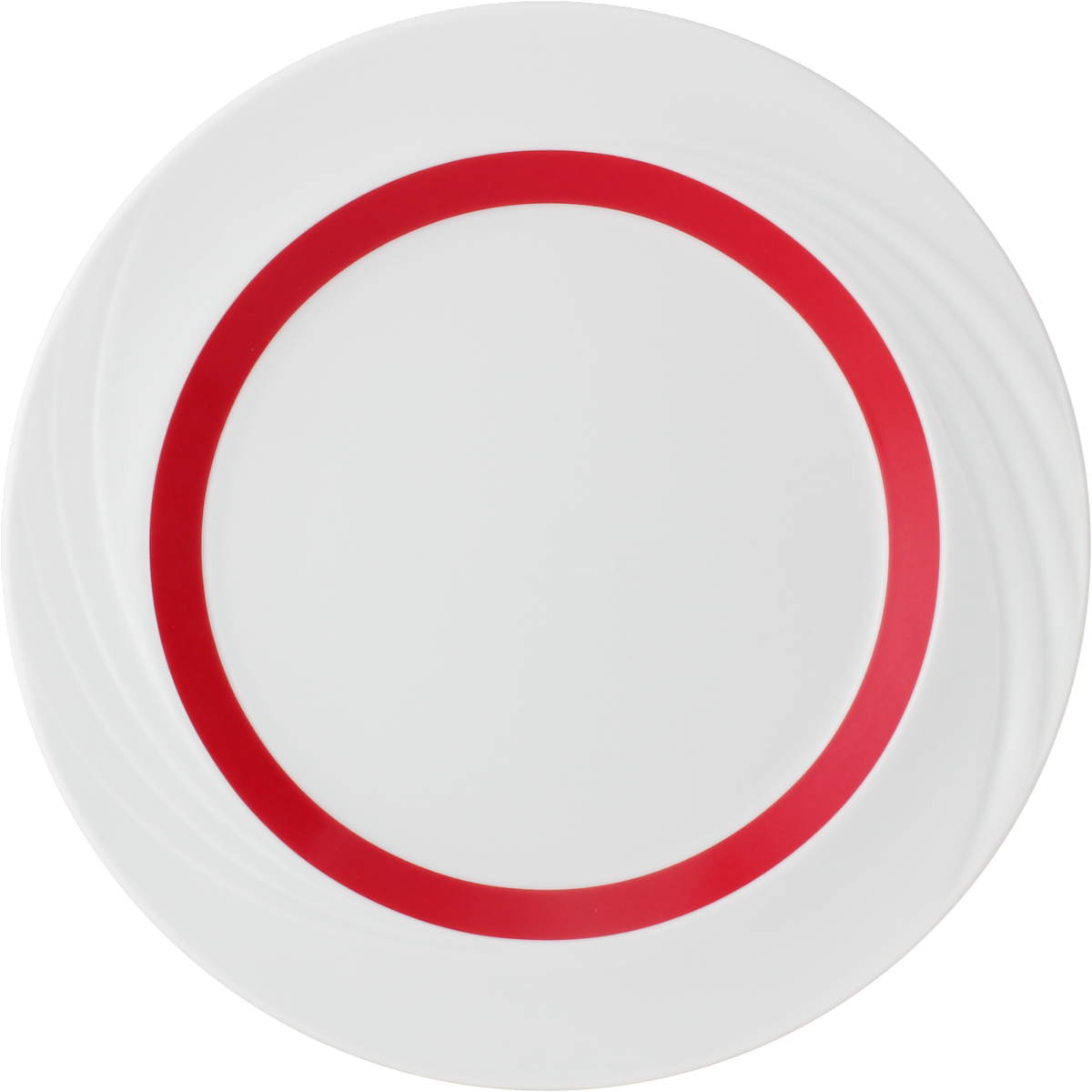 Plate flat round with rim embossed 24cm