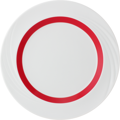 Plate special flat round with rim embossed 24cm