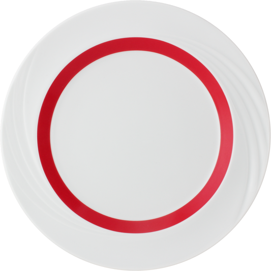 Plate special flat round with rim embossed 24cm