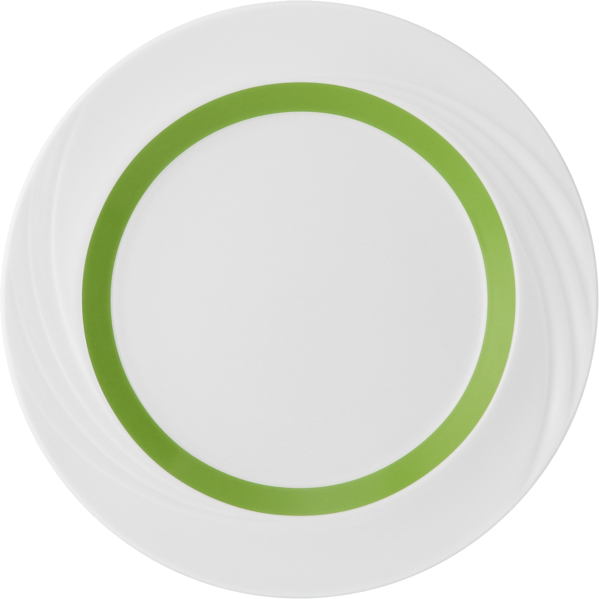 Plate flat round with rim embossed 24cm