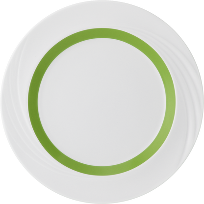 Plate flat round with rim embossed 24cm