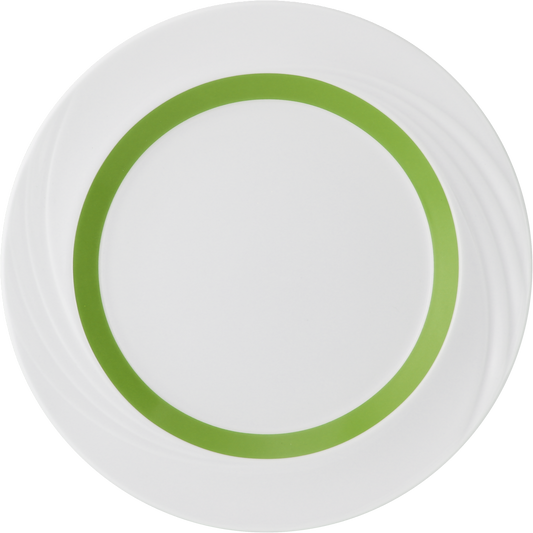 Plate flat round with rim embossed 24cm