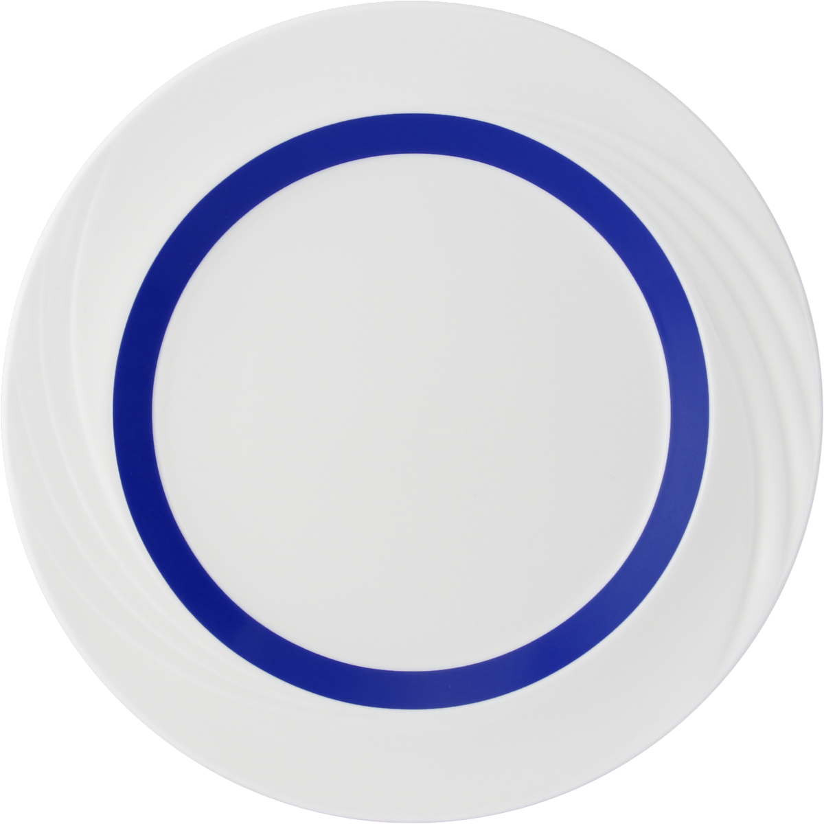 Plate flat round with rim embossed 24cm