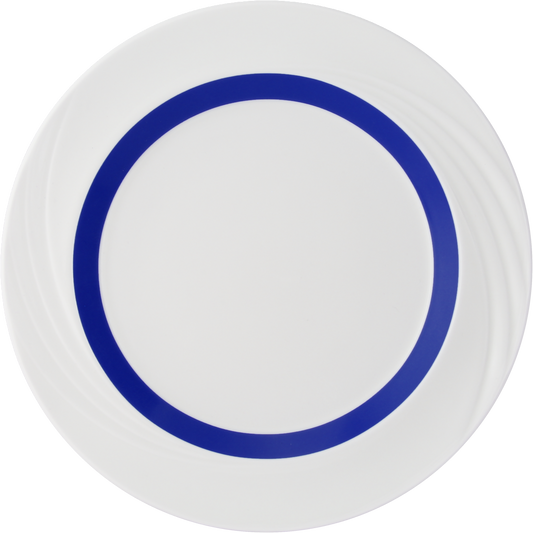 Plate flat round with rim embossed 24cm