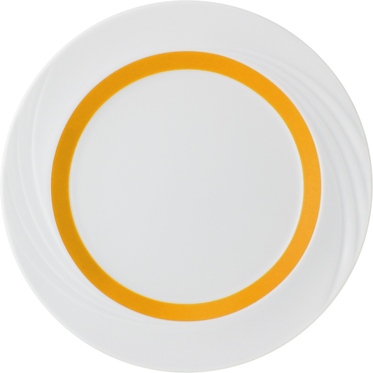 Plate special flat round with rim embossed 24cm