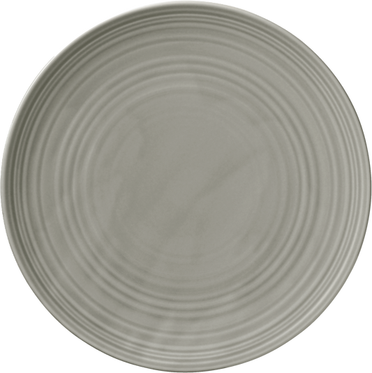 Plate flat round coupe structure GRAY 17cm