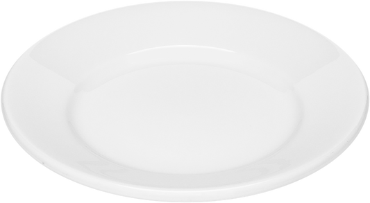 Plate flat round with rim 17cm