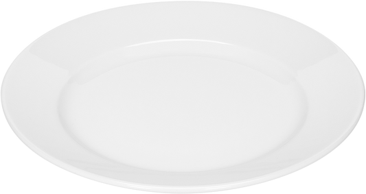 Plate flat round with rim 21cm