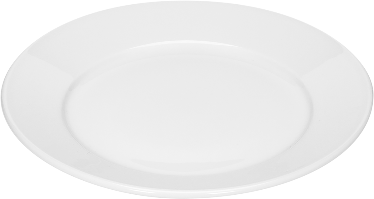 Plate flat round with rim 25cm