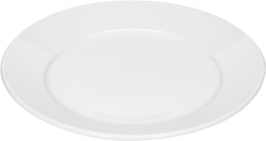 Plate flat round with rim 25cm