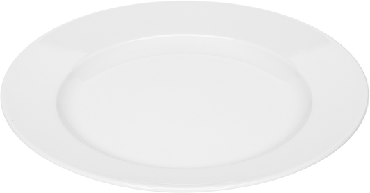 Plate flat round with rim 30cm