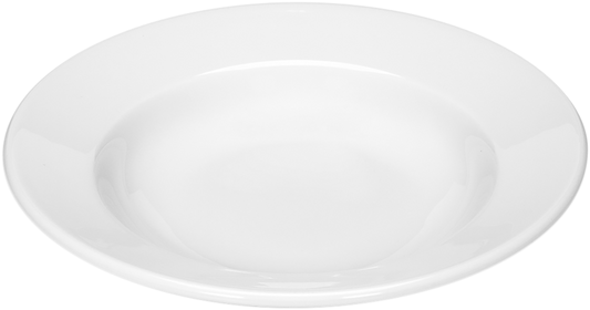 Plate deep round with rim 23cm