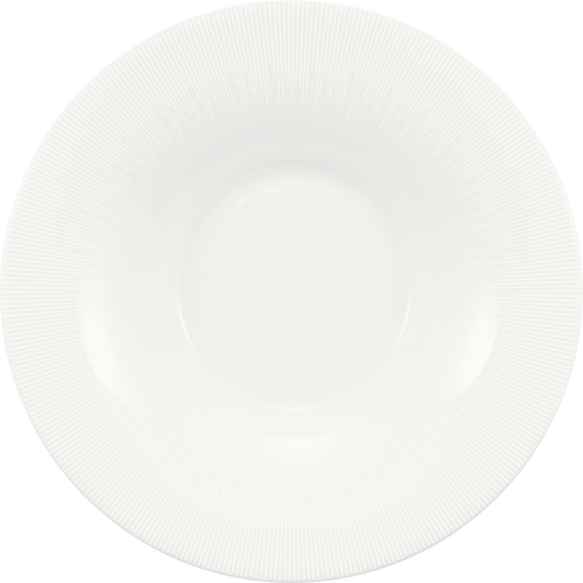 Plate deep round with rim 24cm STRIPES