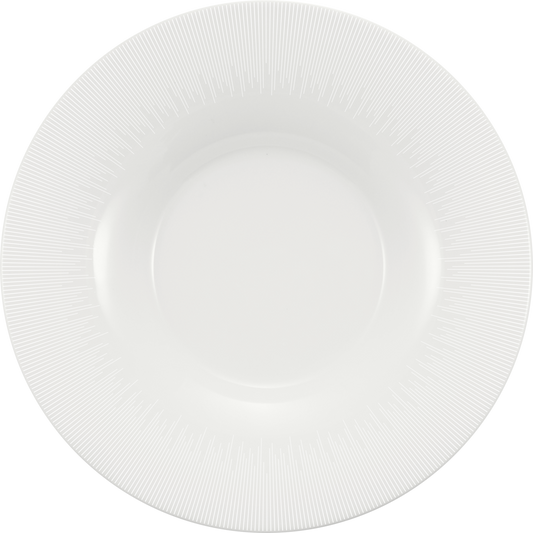 Plate deep round with rim 28cm STRIPES