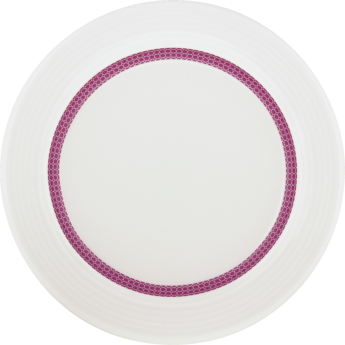 Plate flat round with rim embossed 20cm