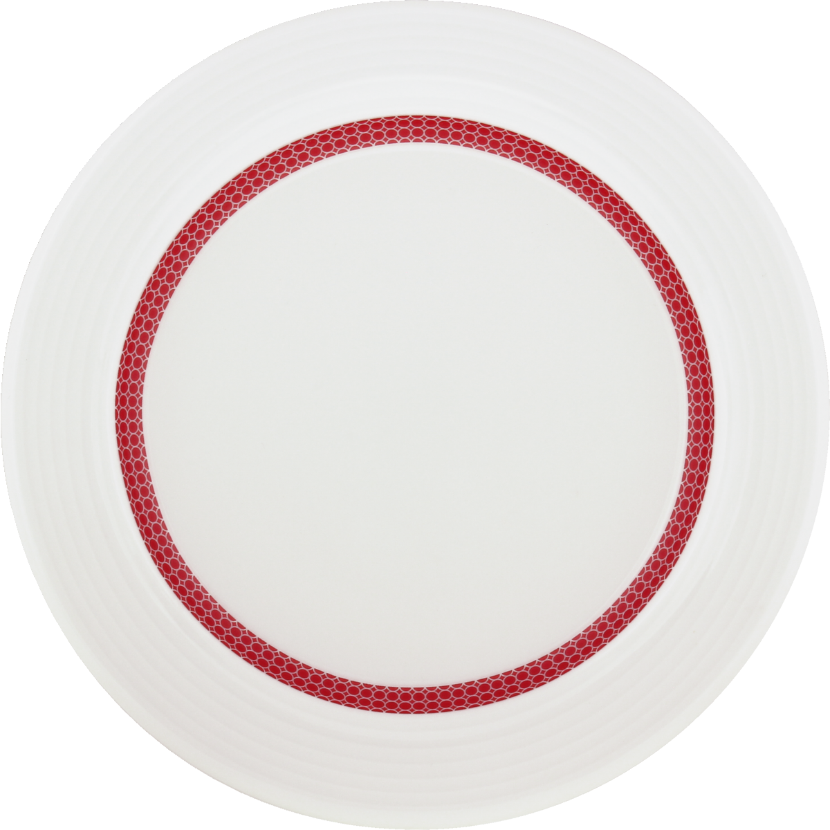 Plate flat round with rim embossed 20cm