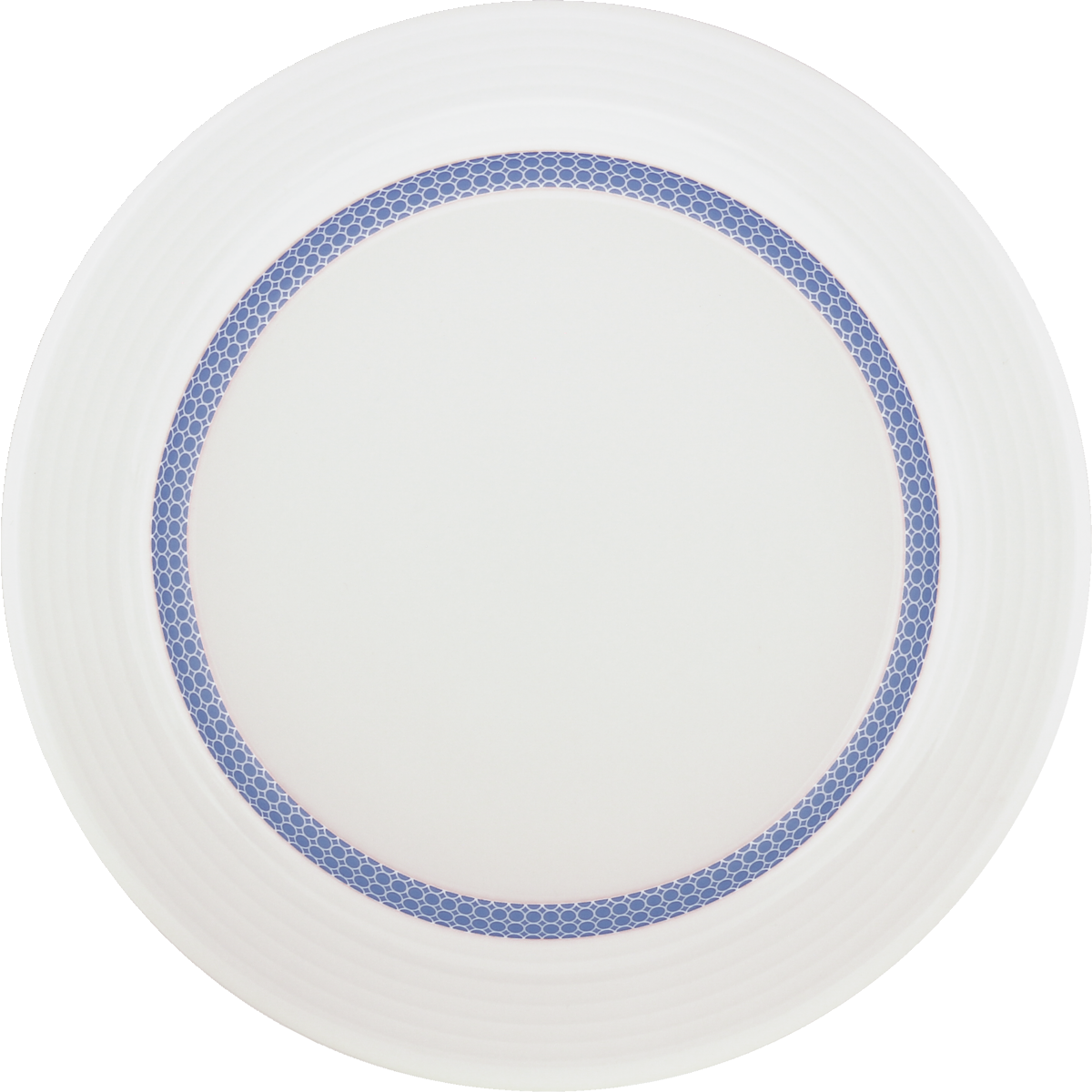 Plate flat round with rim embossed 20cm