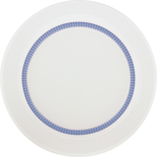 Plate flat round with rim embossed 20cm