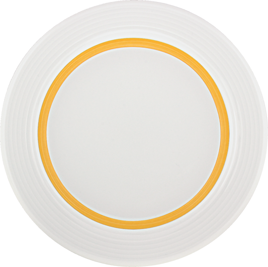 Plate flat round with rim embossed 20cm