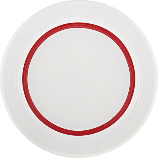 Plate flat round with rim embossed 20cm