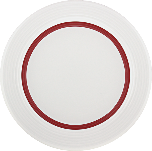 Plate flat round with rim embossed 20cm