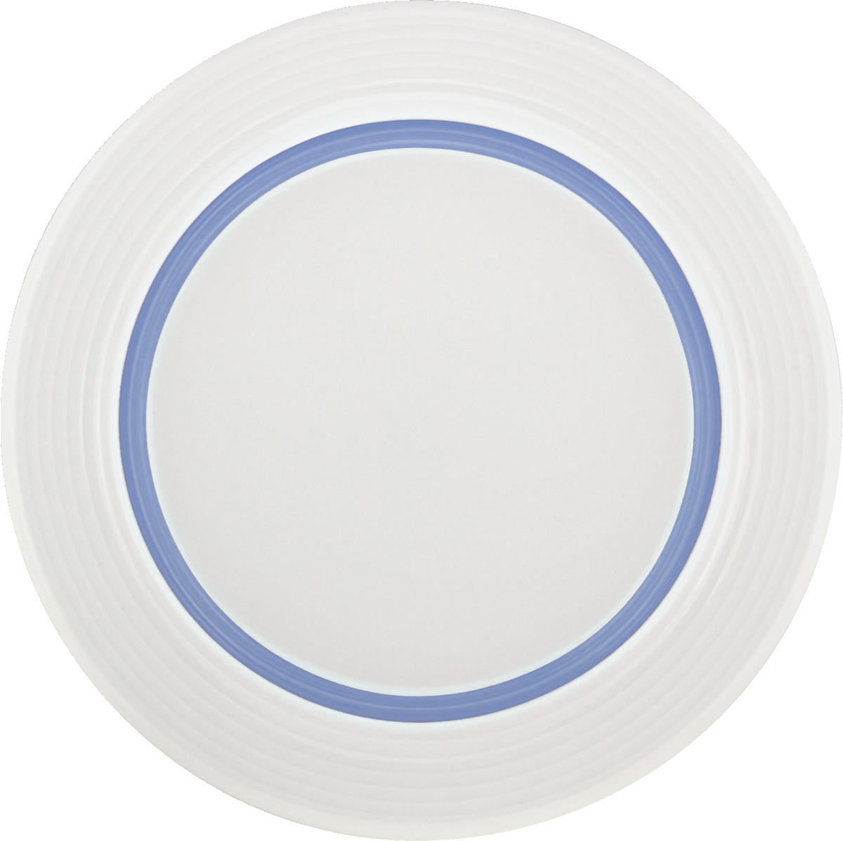 Plate flat round with rim embossed 20cm