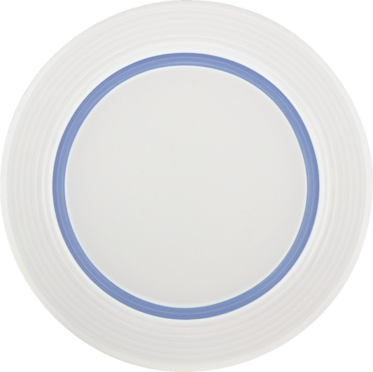 Plate flat round with rim embossed 20cm