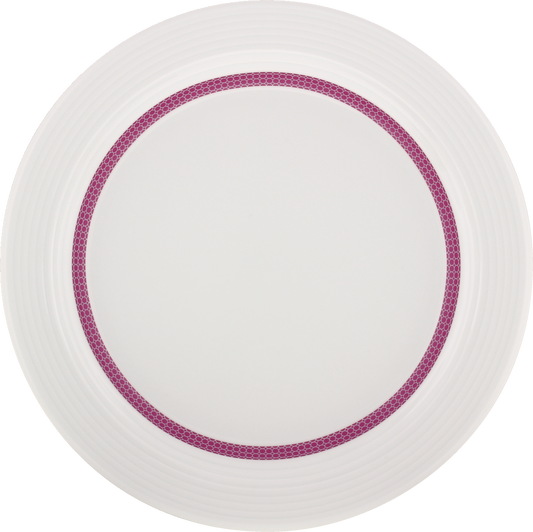 Plate flat round with rim embossed 25cm