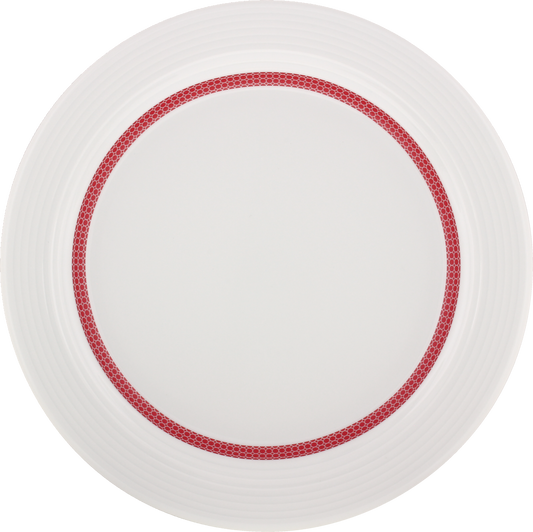 Plate flat round with rim embossed 25cm