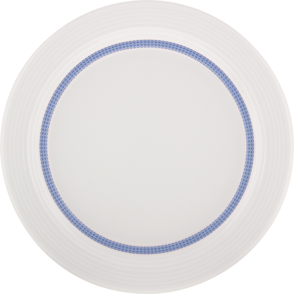 Plate flat round with rim embossed 25cm