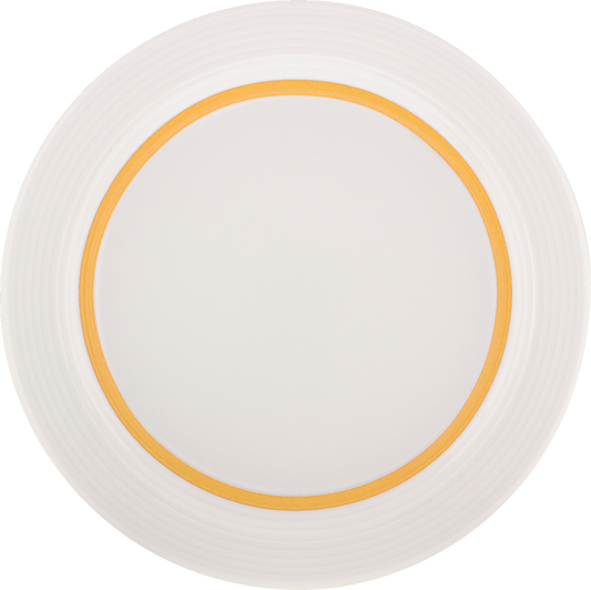 Plate flat round with rim embossed 25cm